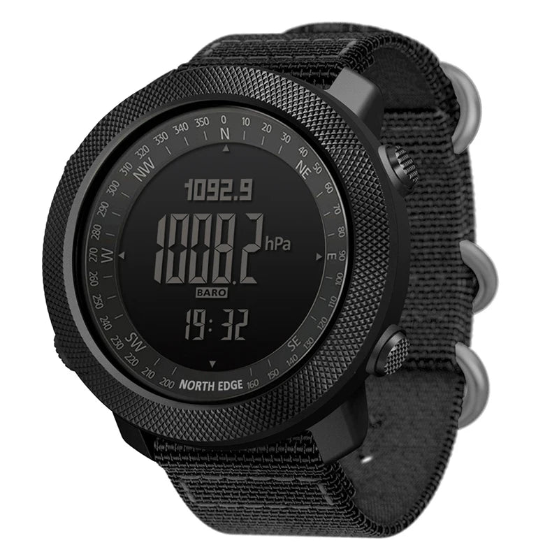 NORTH EDGE Men’s Military Smartwatch with Compass & Altimeter