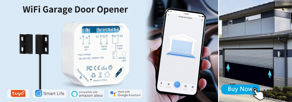 Tuya Smart Life WiFi Curtain Switch EU Double Roller Shutter Blind Alexa Google