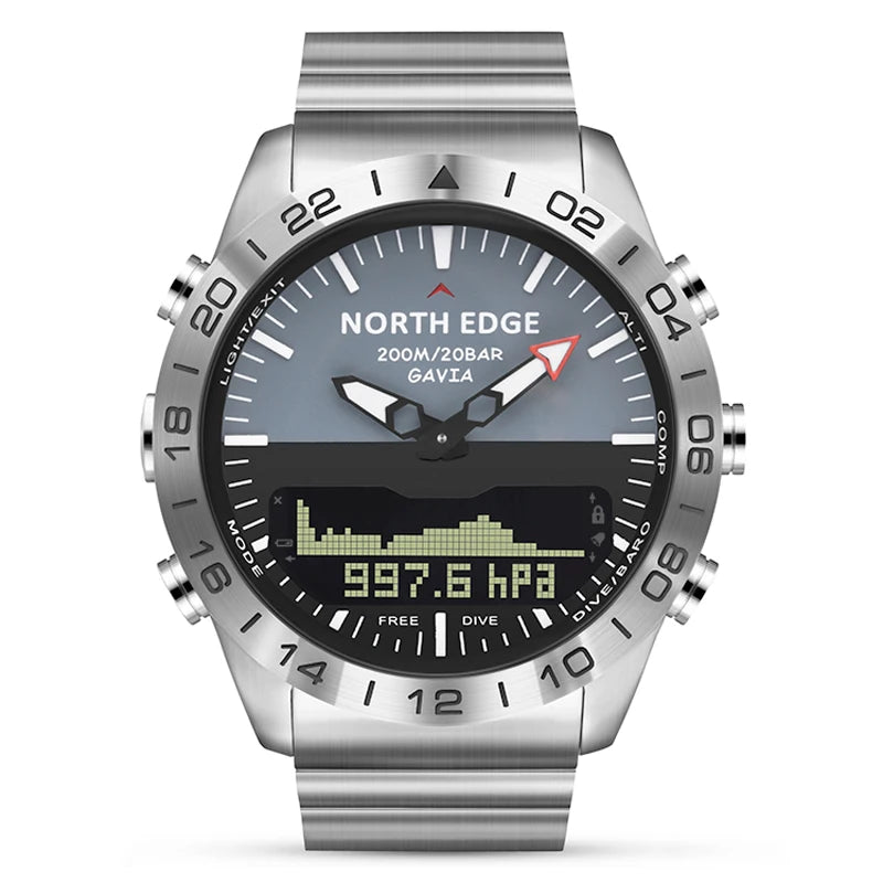 NORTH EDGE Men’s Dive Smartwatch 200M Waterproof with Compass
