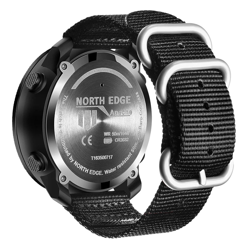 NORTH EDGE Men’s Military Smartwatch with Compass & Altimeter
