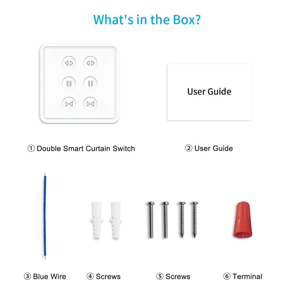 Tuya Smart Life WiFi Curtain Switch EU Double Roller Shutter Blind Alexa Google