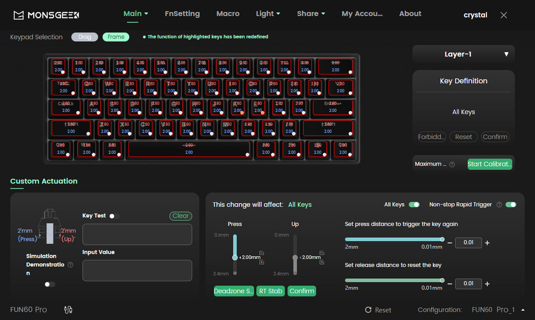 Akko MonsGeek FUN60 60% Mechanical Gaming Keyboard