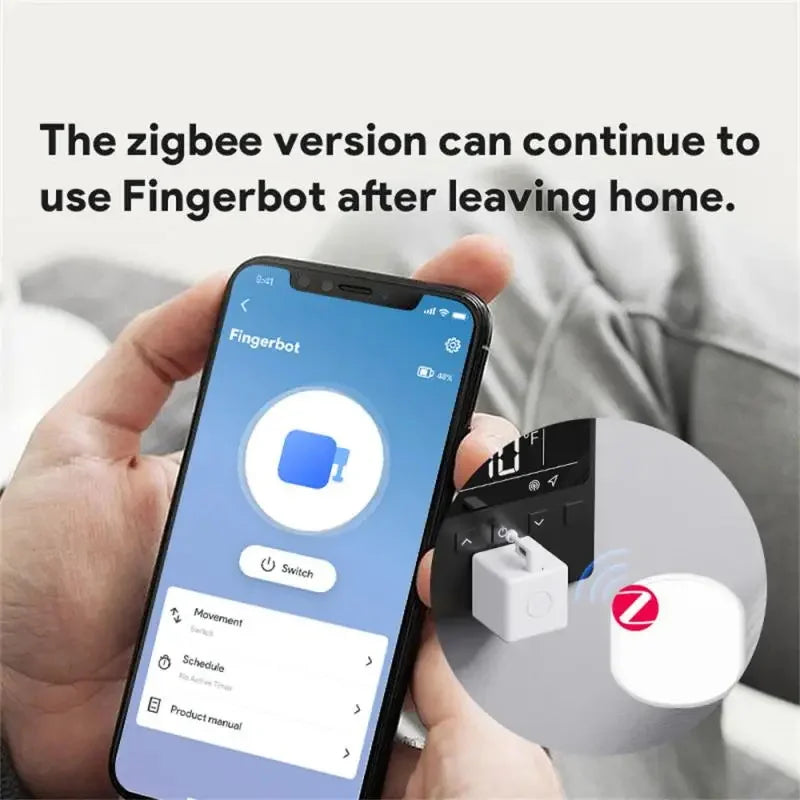 Tuya ZigBee Fingerbot Plus Smart Button Pusher Switch Alexa Google APP Control