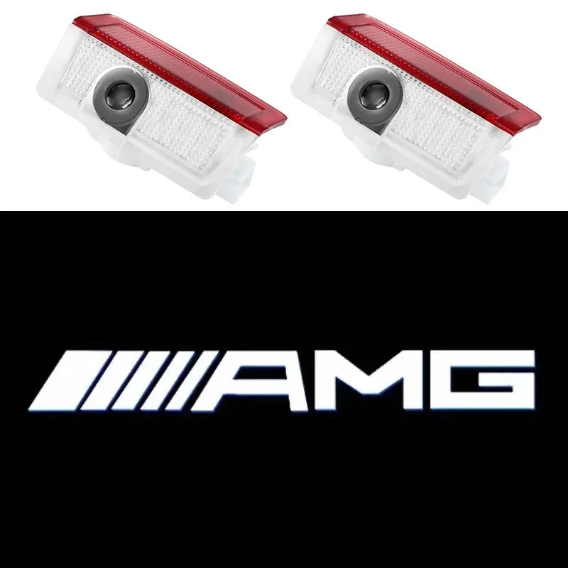 2PCS Car Door Welcome Logo Light for Mercedes Benz