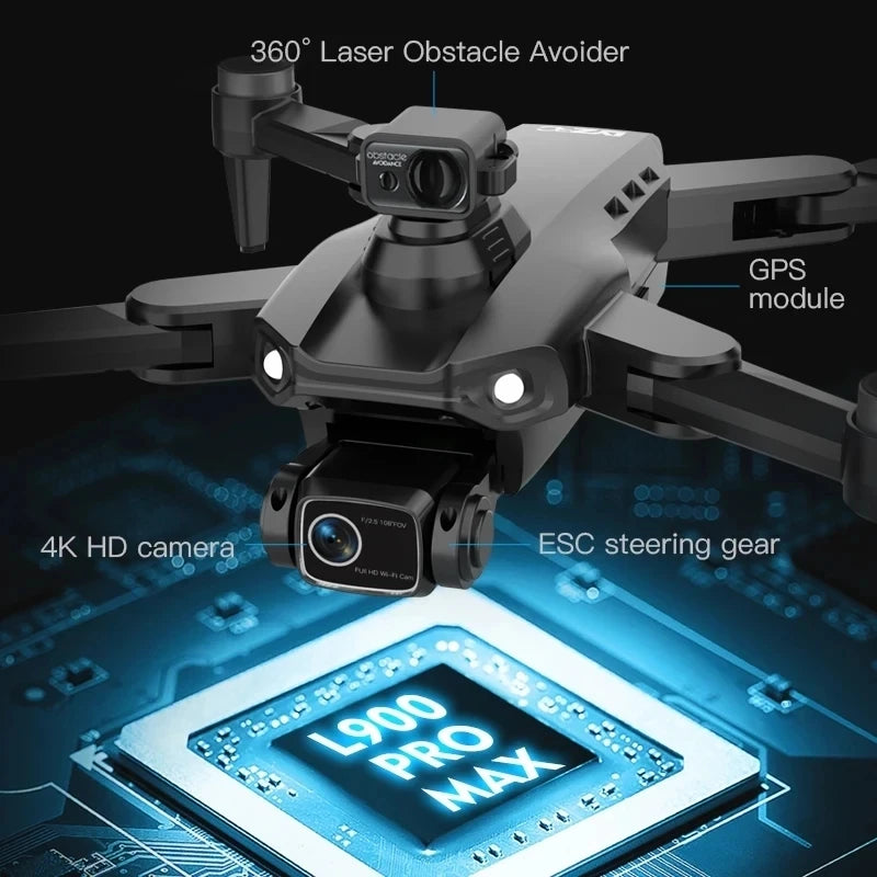L900 Pro MAX 4K GPS Drone with Dual Camera & Obstacle Avoidance