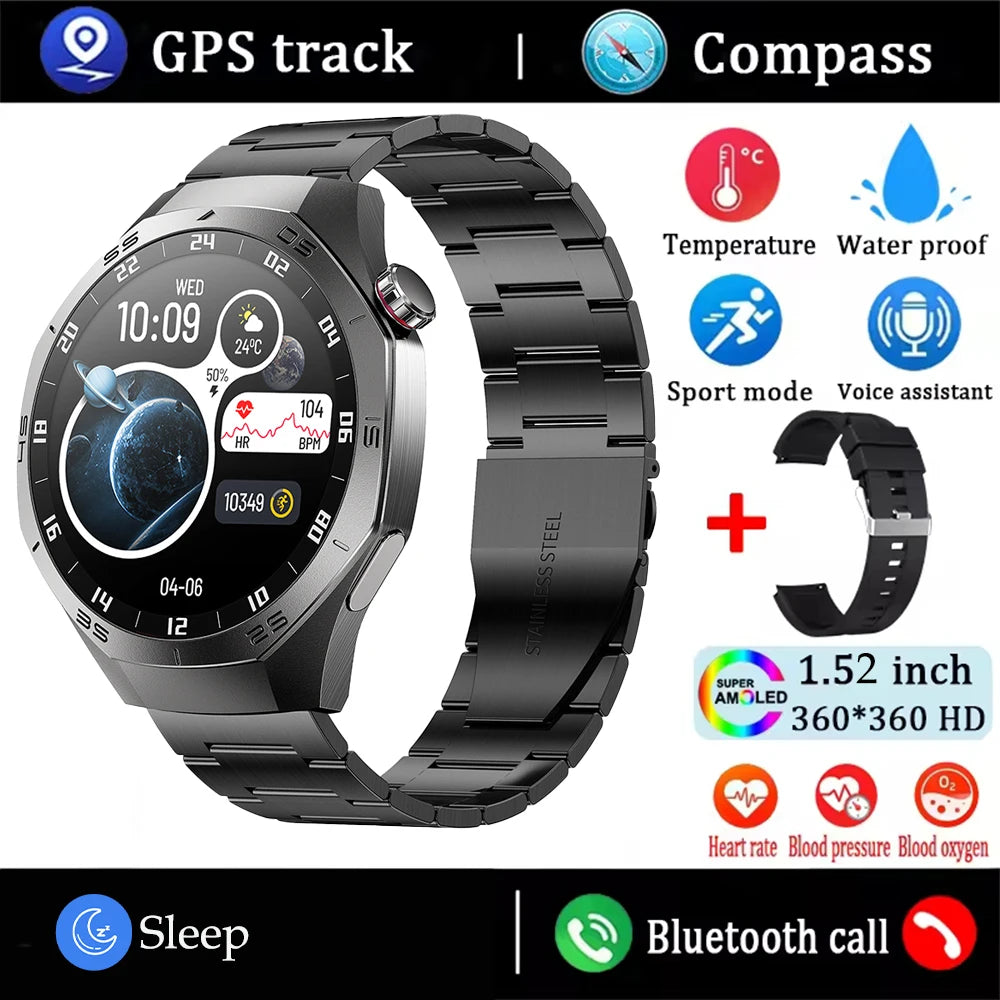2025 Smartwatch for Android & iOS with AMOLED, GPS & Calls