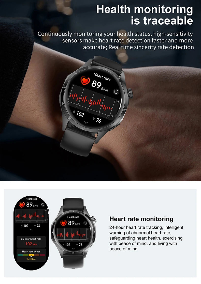 2025 Men’s Smartwatch with AMOLED, GPS & Bluetooth Calls
