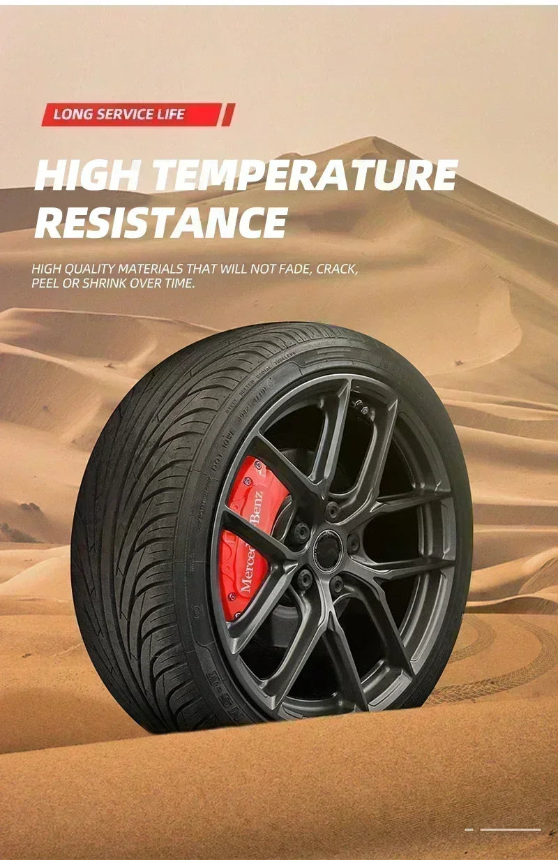 6pcs Brake Caliper Stickers Heat-Resistant Decals for Mercedes-Benz