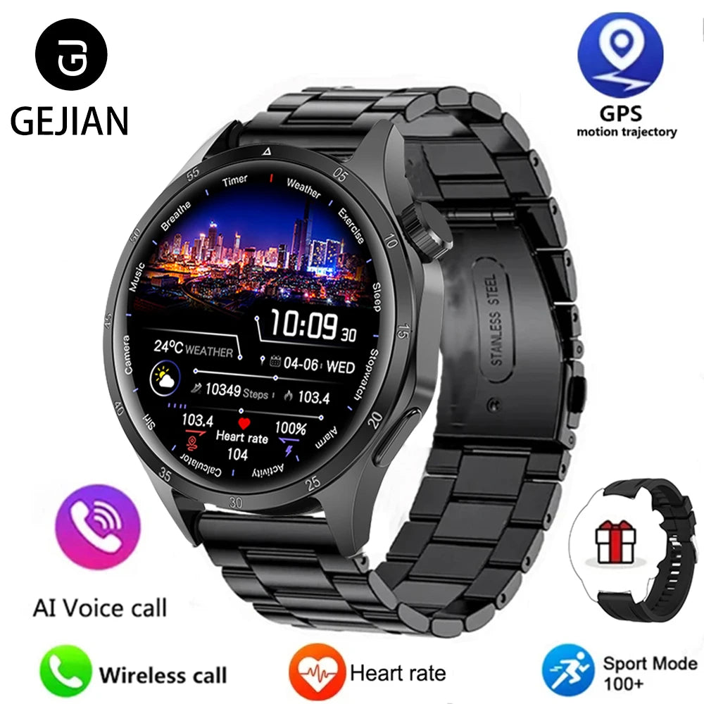 2025 Men’s Smartwatch with AMOLED, GPS & Bluetooth Calls