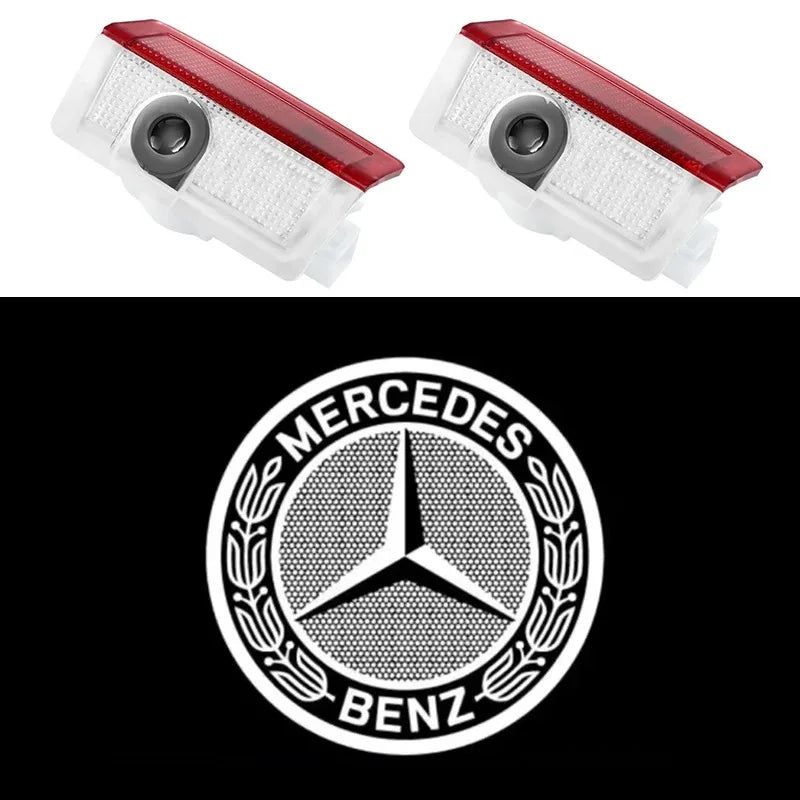 2PCS Car Door Welcome Logo Light for Mercedes Benz