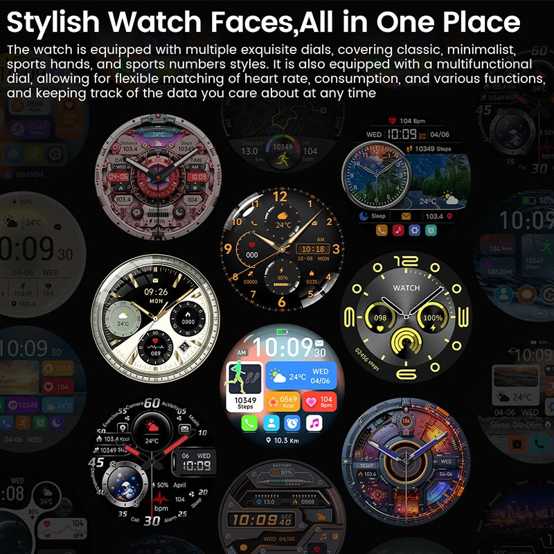 2025 Smartwatch for Android & iOS with AMOLED, GPS & Calls