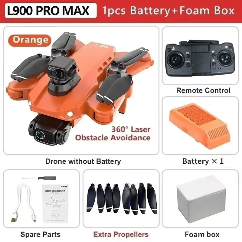 L900 Pro MAX 4K GPS Drone with Dual Camera & Obstacle Avoidance