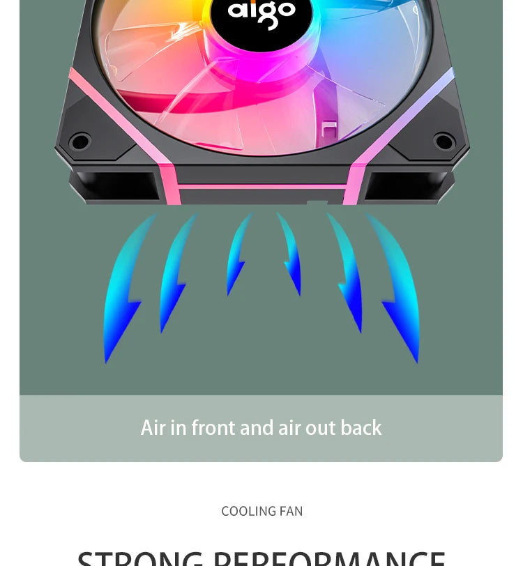 Aigo AM12 RGB 120mm PC Case Fan Kit