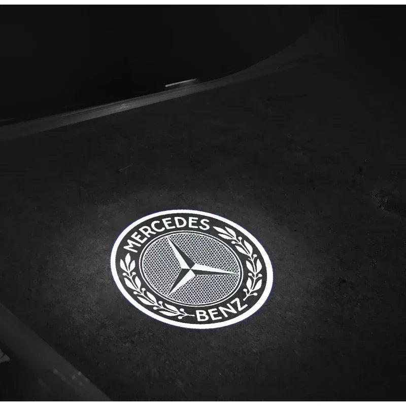 2PCS Car Door Welcome Logo Light for Mercedes Benz