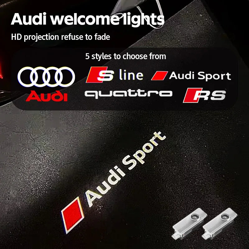 Car Door LED Welcome Lights Projector Lamps for Audi Sline Series