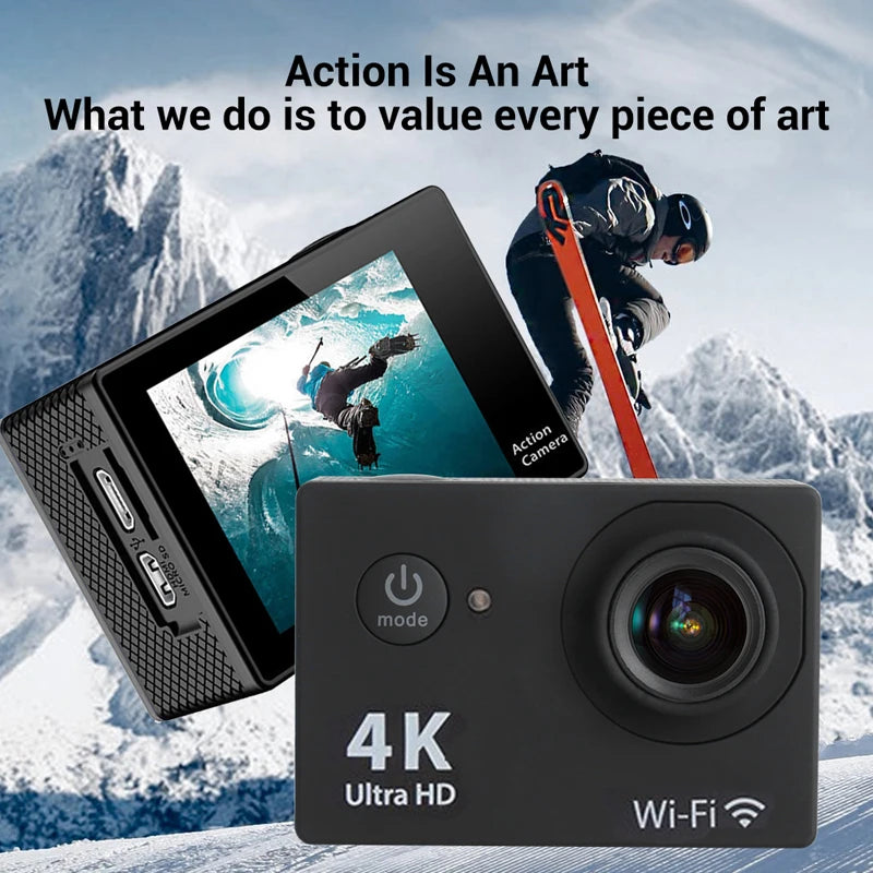 Ultra HD 4K Action Camera Waterproof with WiFi & 170° Wide Angle