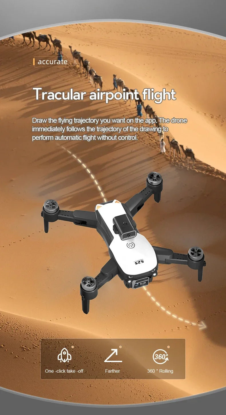 S2S Mini Drone 8K HD Camera with Obstacle Avoidance & Foldable Design
