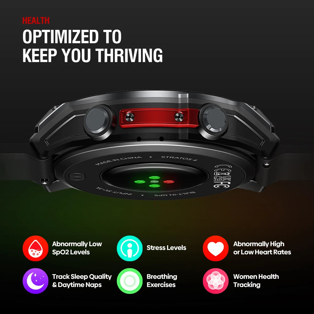 Zeblaze Stratos 4 GPS Smartwatch 2025 with AMOLED & Voice Call