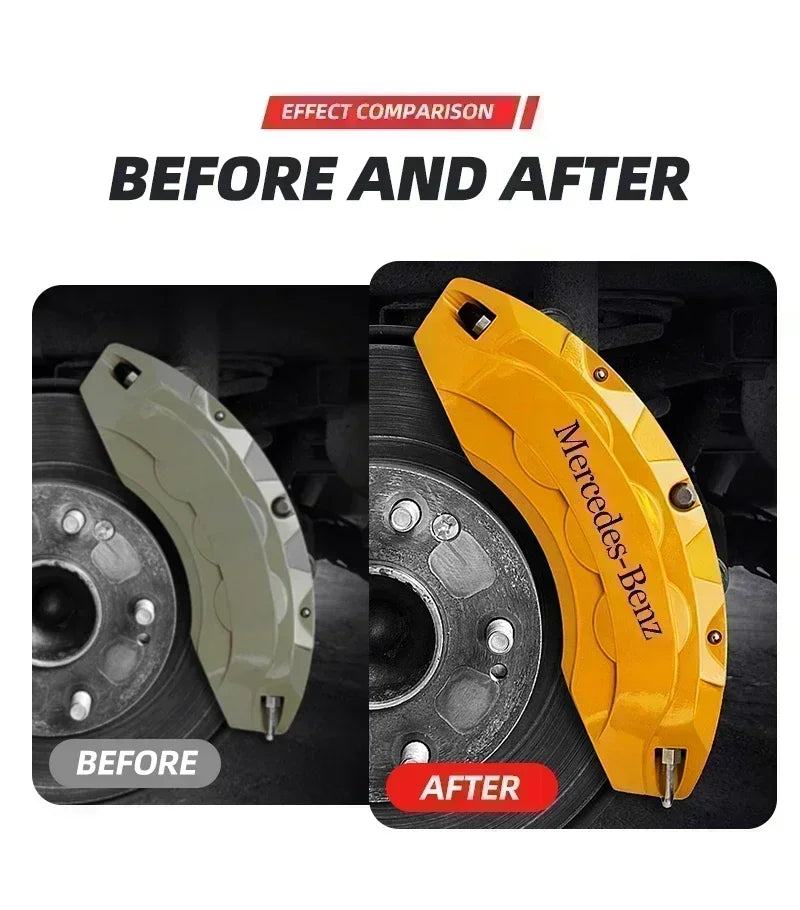 6pcs Brake Caliper Stickers Heat-Resistant Decals for Mercedes-Benz