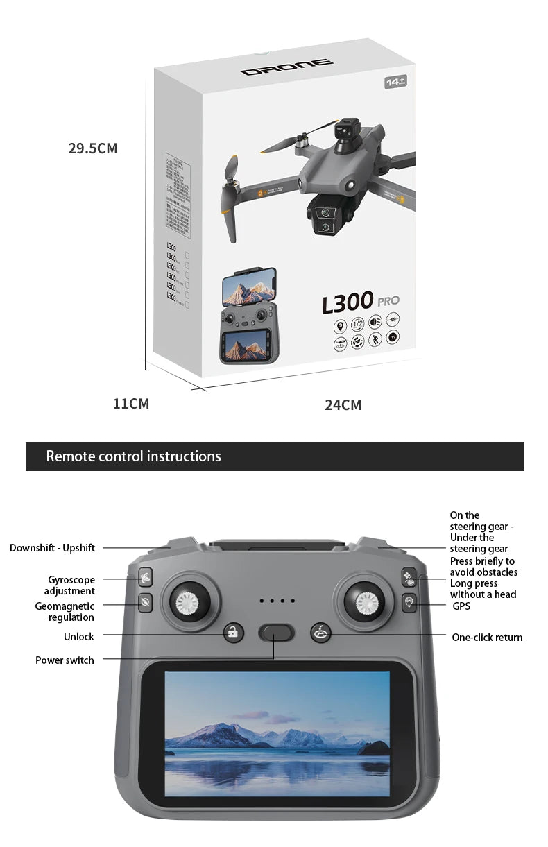 L300 Ultra 4K HD GPS Drone with Obstacle Avoidance & FPV