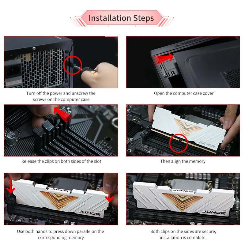 JUHOR DDR5 RAM – 16GB/32GB Desktop Memory