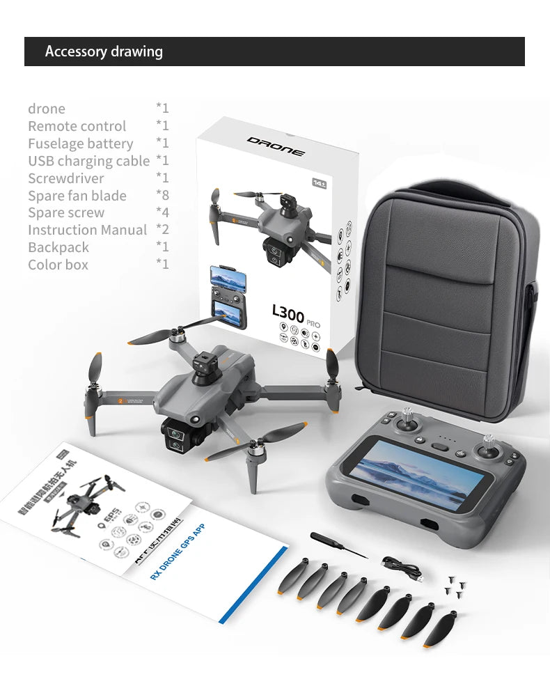 L300 Ultra 4K HD GPS Drone with Obstacle Avoidance & FPV