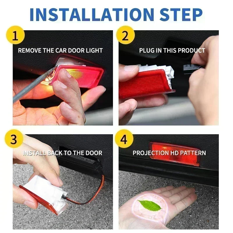 2PCS Car Door Welcome Logo Light for Mercedes Benz