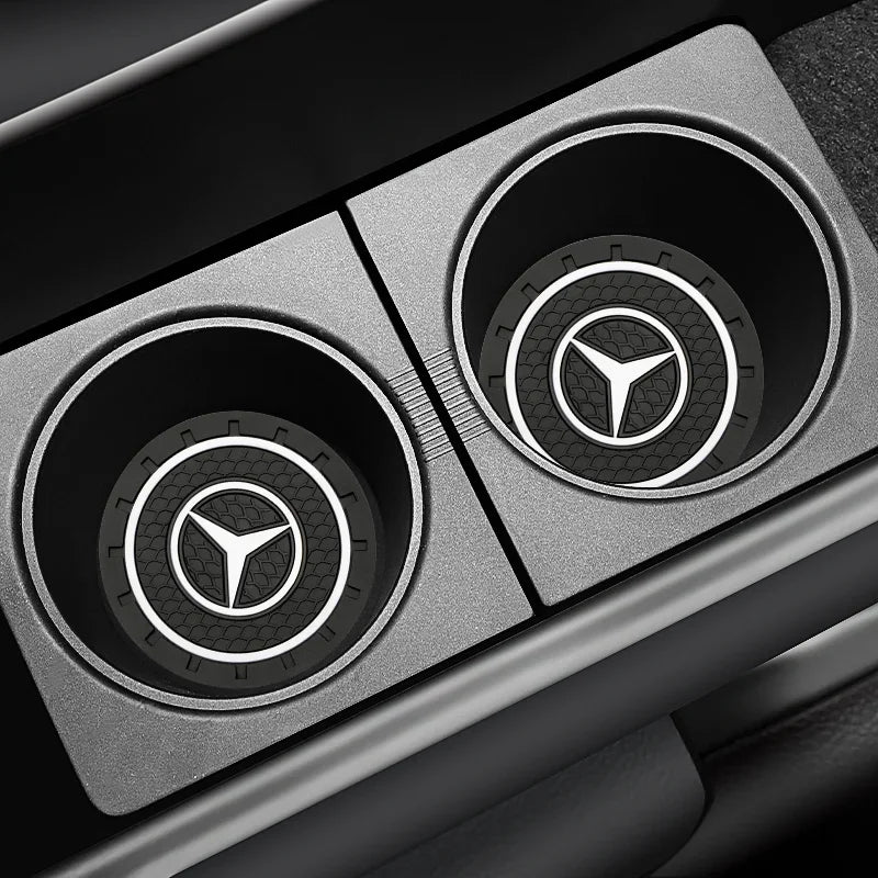 2pcs Car Cup Holder Coaster Non-Slip Pads for Mercedes Benz AMG