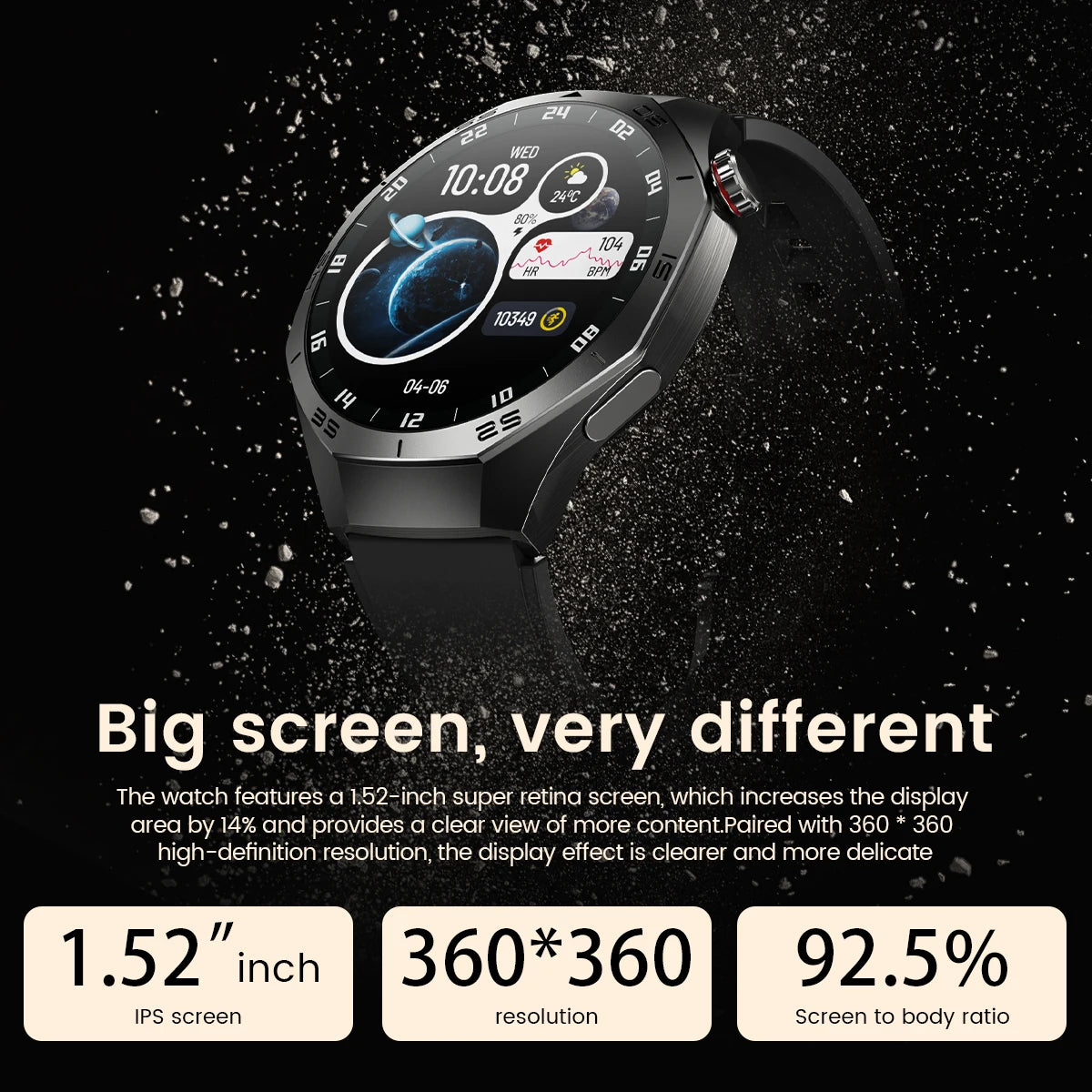 2025 Smartwatch for Android & iOS with AMOLED, GPS & Calls