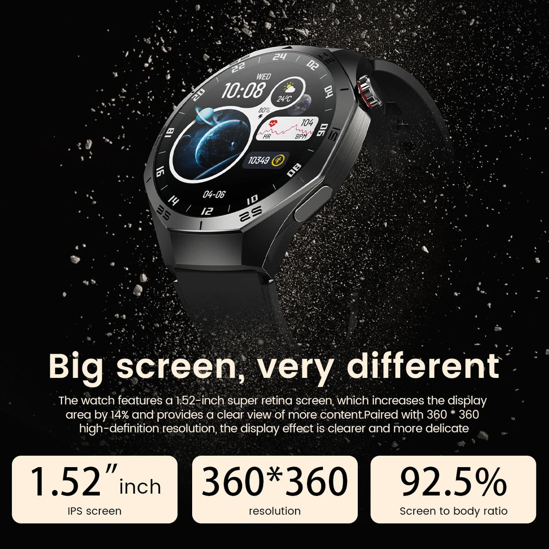 2025 Smartwatch for Android & iOS with AMOLED, GPS & Calls