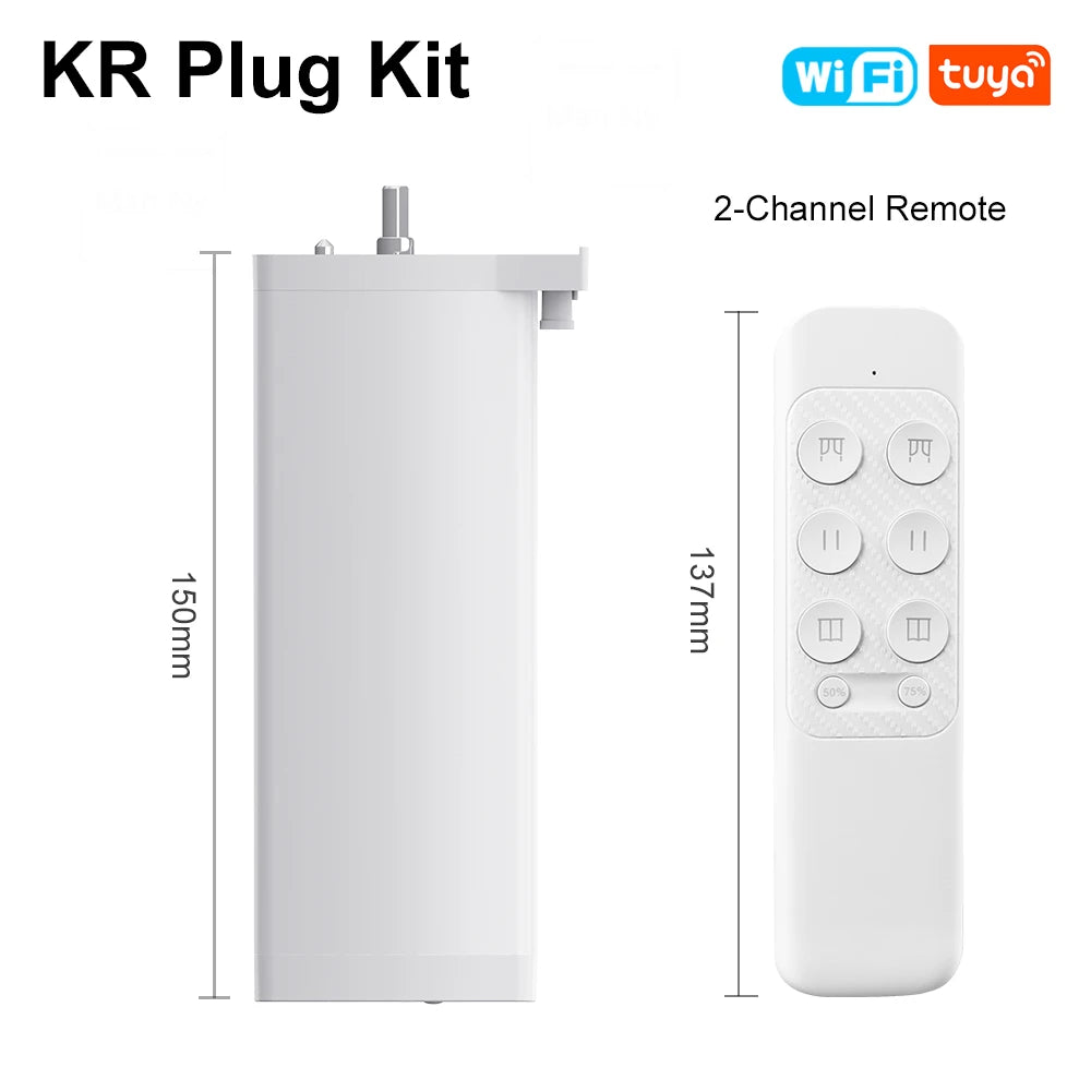 Tuya ZigBee/WiFi Smart Curtain Motor 155mm Silent Electric Shutter