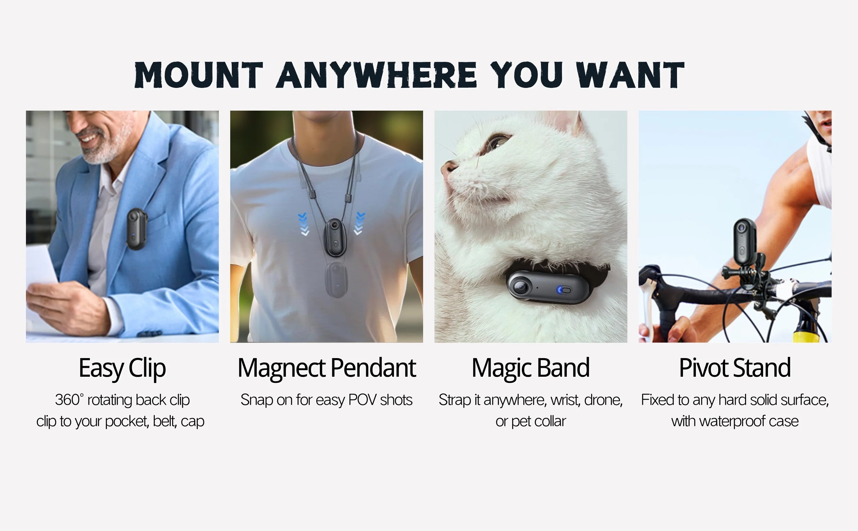 4K FHD Outdoor Sports Action Camera for Helmet & Bike