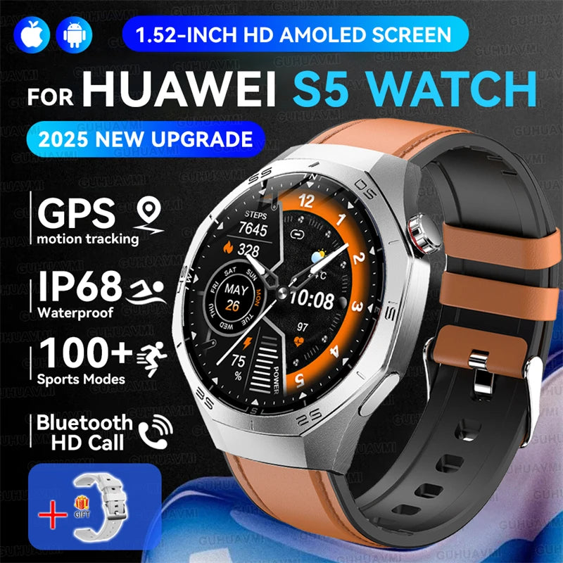 GUHUAVMI GT5 Pro Smartwatch 2025 with AMOLED & GPS