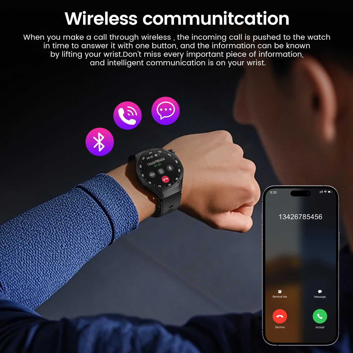 2025 Smartwatch for Android & iOS with AMOLED, GPS & Calls
