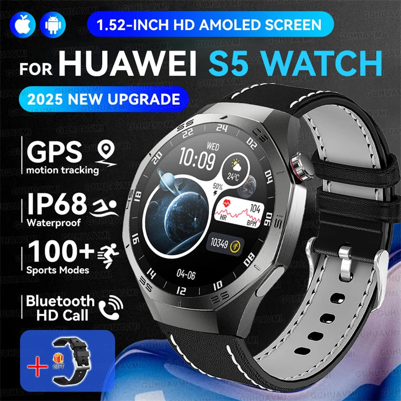 GUHUAVMI GT5 Pro Smartwatch 2025 with AMOLED & GPS