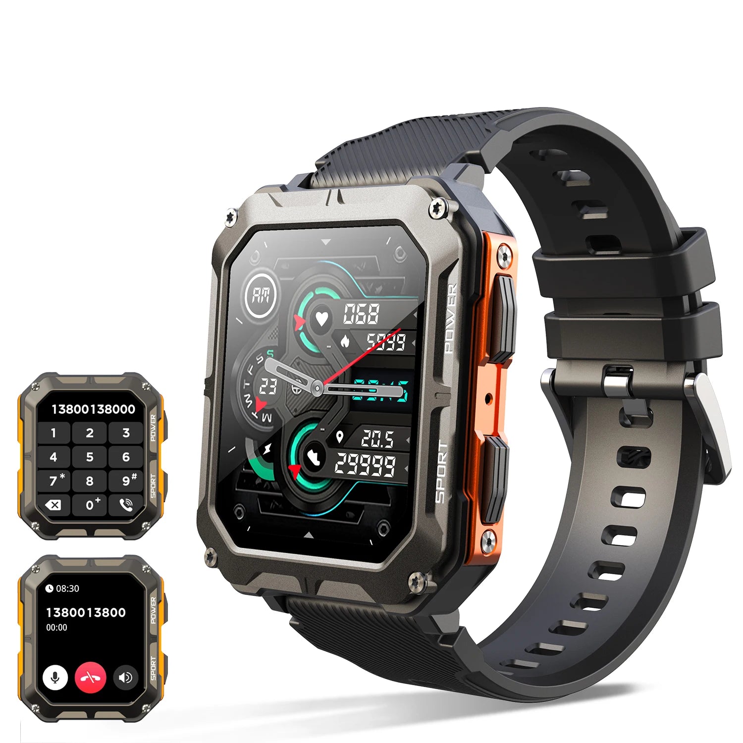 C20 Pro Smartwatch with Voice Assistant & Wireless Call
