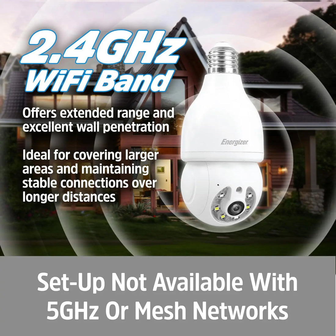 Smart Light Bulb 2K Security Camera 2-Pack Outdoor Pan Tilt