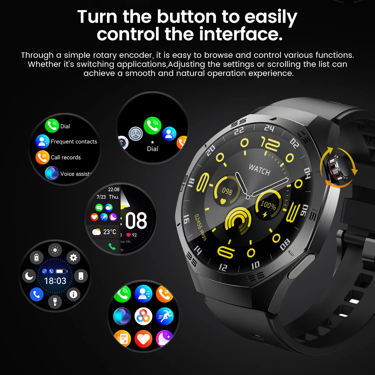 2025 Smartwatch for Android & iOS with AMOLED, GPS & Calls