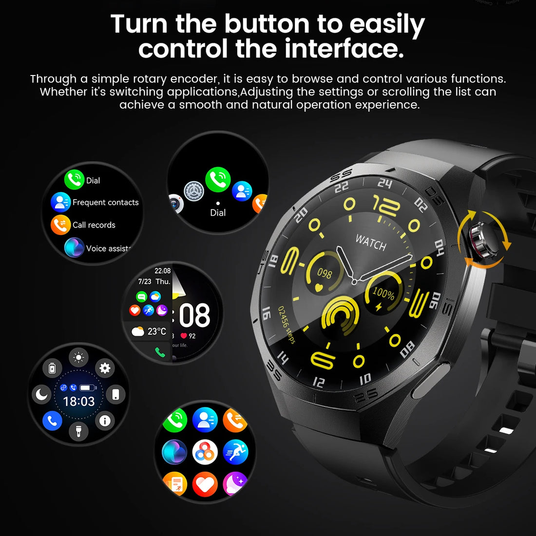 2025 Smartwatch for Android & iOS with AMOLED, GPS & Calls