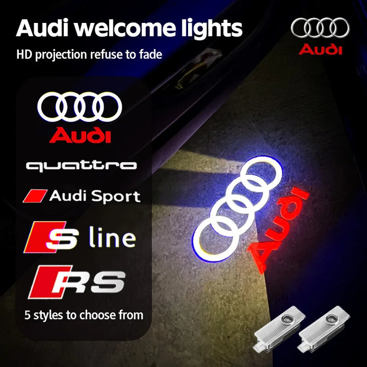 Car Door LED Welcome Lights Projector Lamps for Audi Sline Series