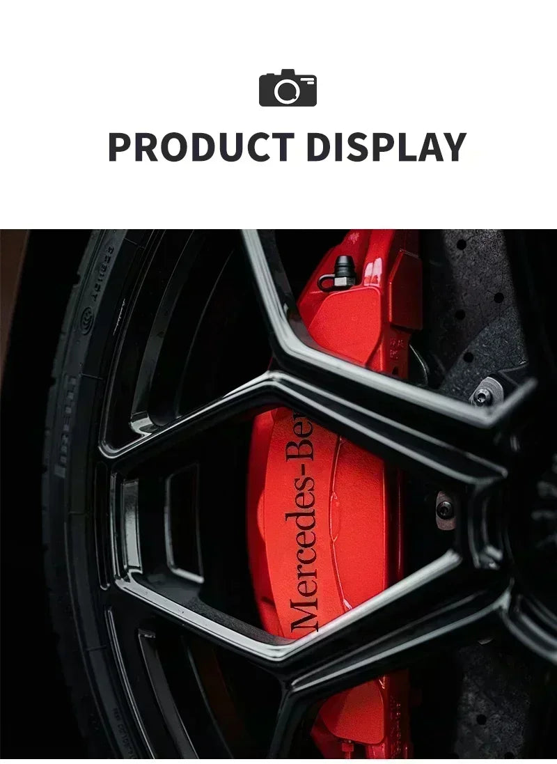 6pcs Brake Caliper Stickers Heat-Resistant Decals for Mercedes-Benz