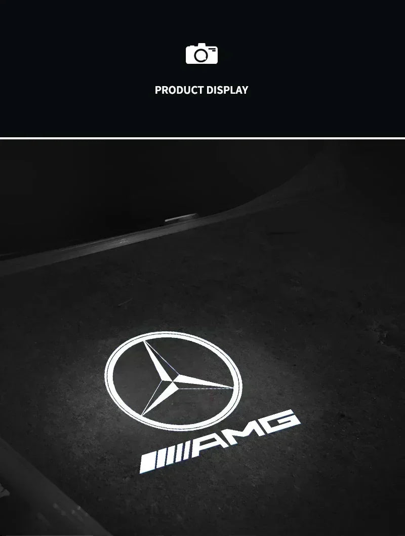 2PCS Car Door Welcome Logo Light for Mercedes Benz