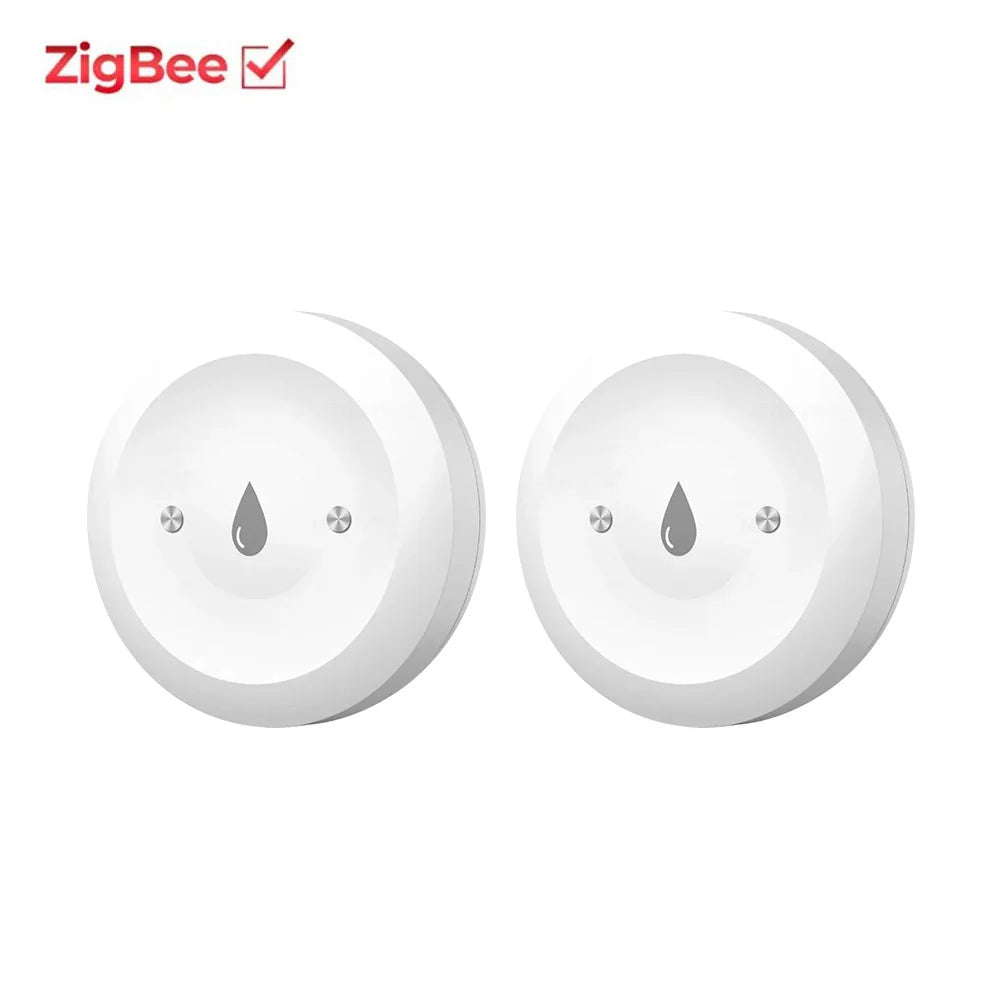 Tuya ZigBee Water Leak Sensor Smart Life 2MQTT Water Immersion Alarm Detector