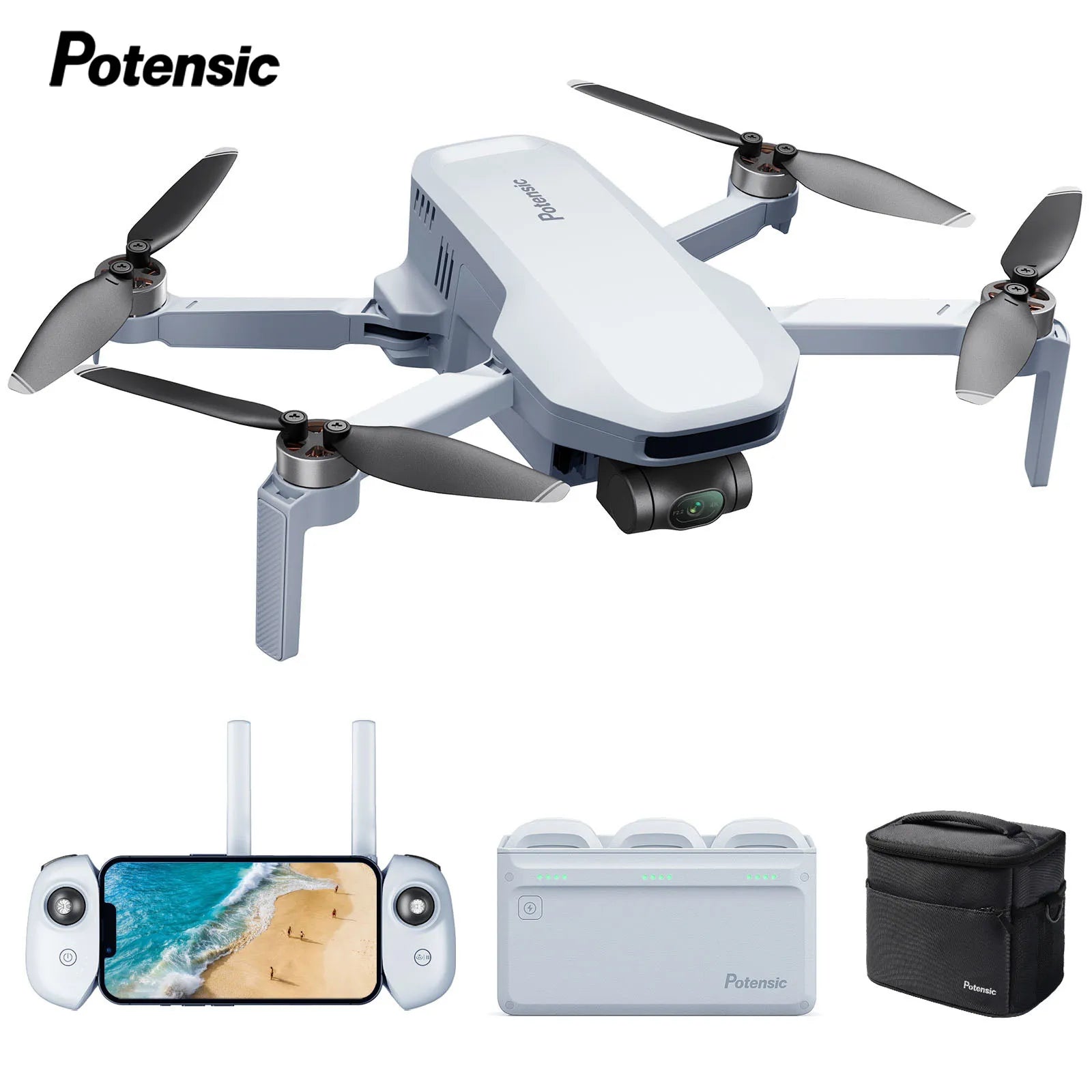 Potensic C0 Mini Drone 4K Camera with 3-Axis Gimbal & GPS