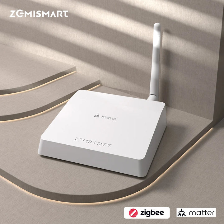 Zemismart Matter ZigBee Hub Smart Home Gateway Works