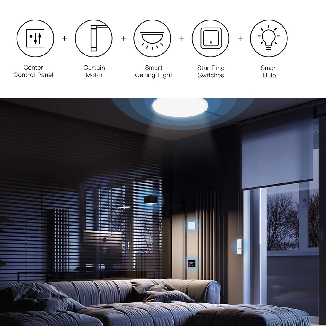 MOES Tuya WiFi Smart Chain Roller Blinds Motor Kit