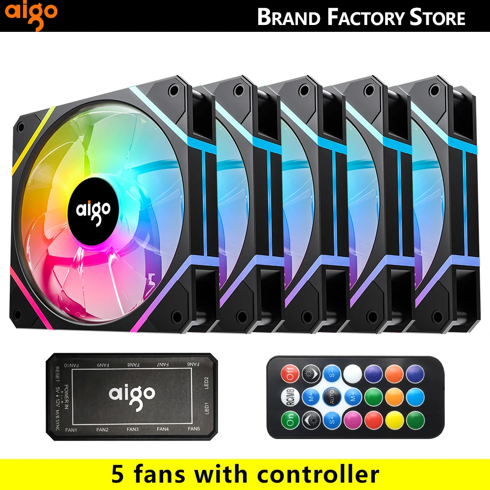 Aigo AM12 RGB 120mm PC Case Fan Kit