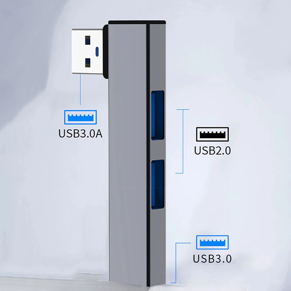 3-in-1 USB Hub – Type-C & USB 3.0 Splitter