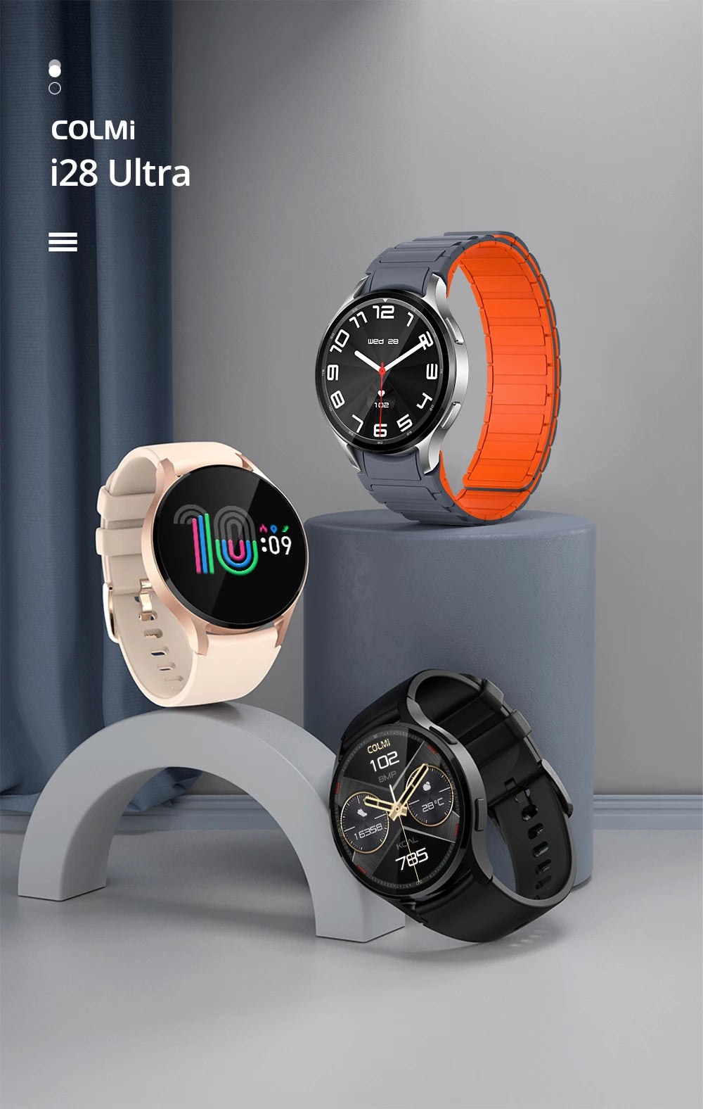 COLMI i28 Ultra AI Smartwatch with AMOLED & Bluetooth Call