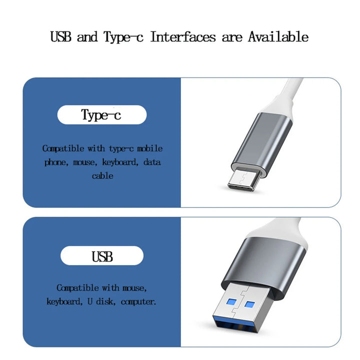 USB 3.0 Hub 4-Port High-Speed Type-C Splitter
